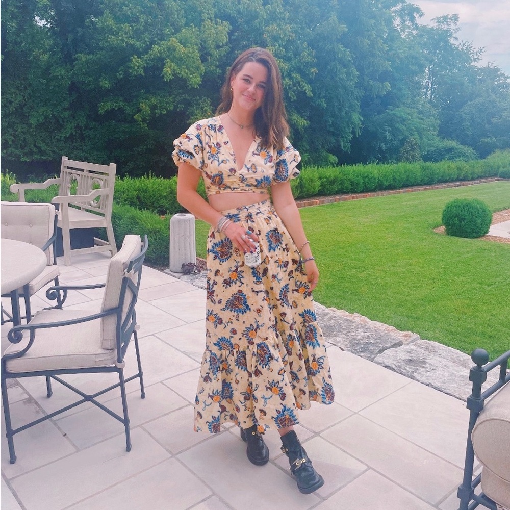 A.L.C Rylan Top and Lucie Flower Skirt Two Piece Set